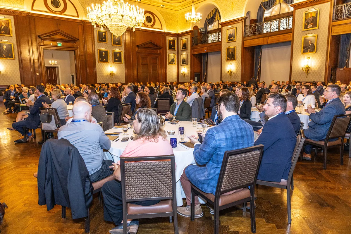 Packed room at AMFP event at the Union League in Philadelphia