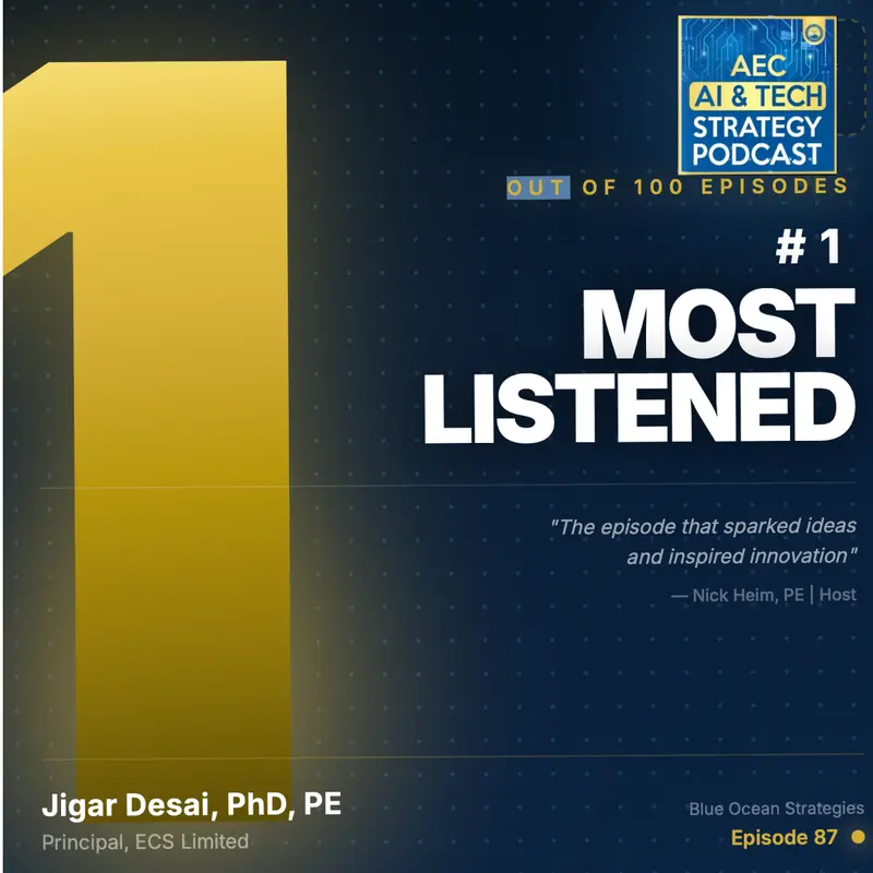 Jigar Desai number one most listened episode on AEC AI and Tech Strategy Podcast