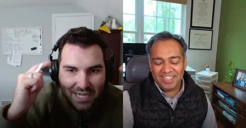 Jigar Desai recording AEC AI and Tech Strategy Podcast with Nick Heim